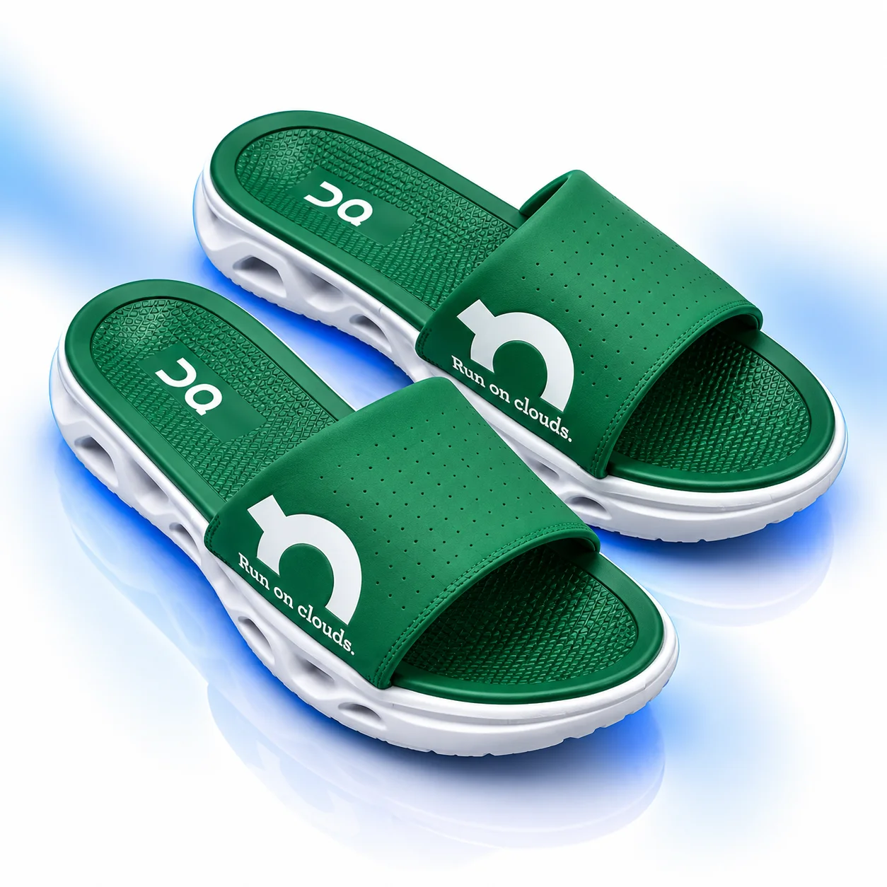 On Cloud Slide Green / White